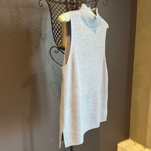 NWT, H by Halston Women’s Sz Small Heather Gray Ribbed Sweater Vest K629 - Picture 7 of 15